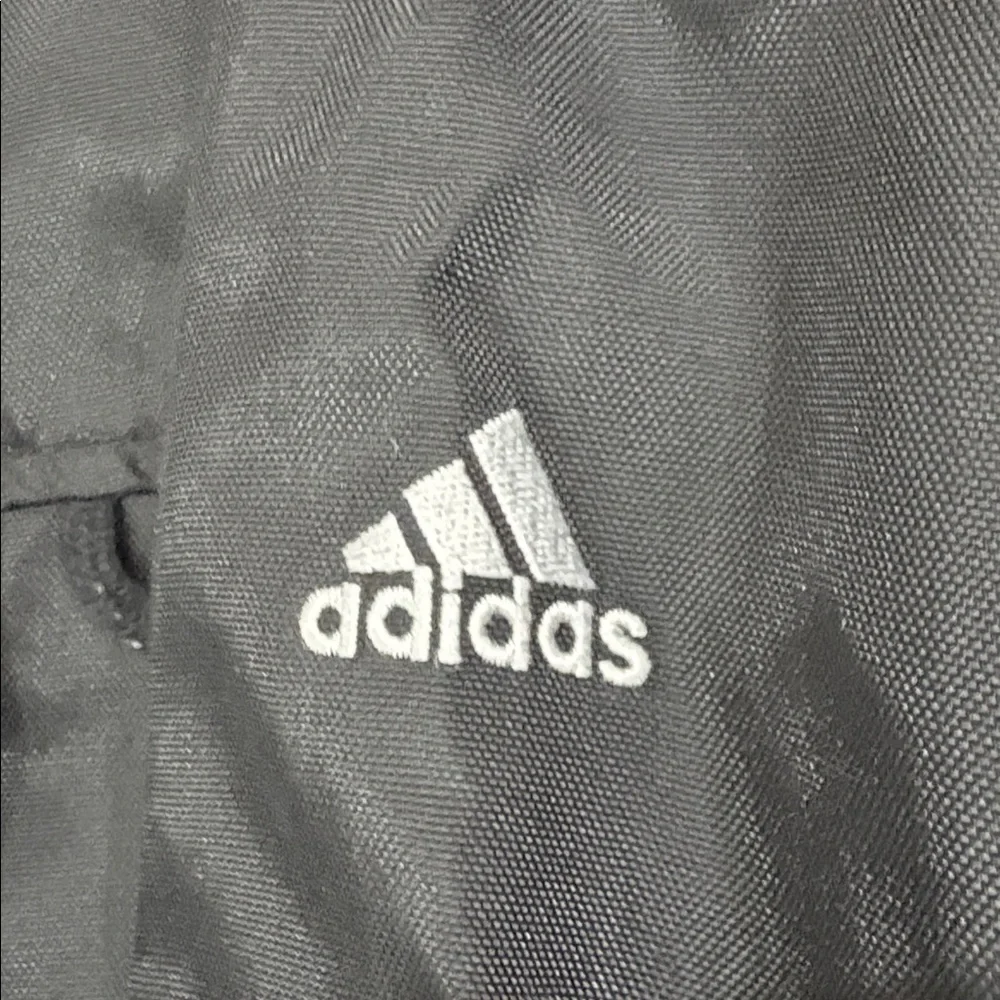 Adidas Boys Large‎ Black Hooded Half Zip Windbreaker Jacket